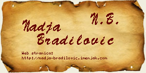 Nadja Bradilović vizit kartica